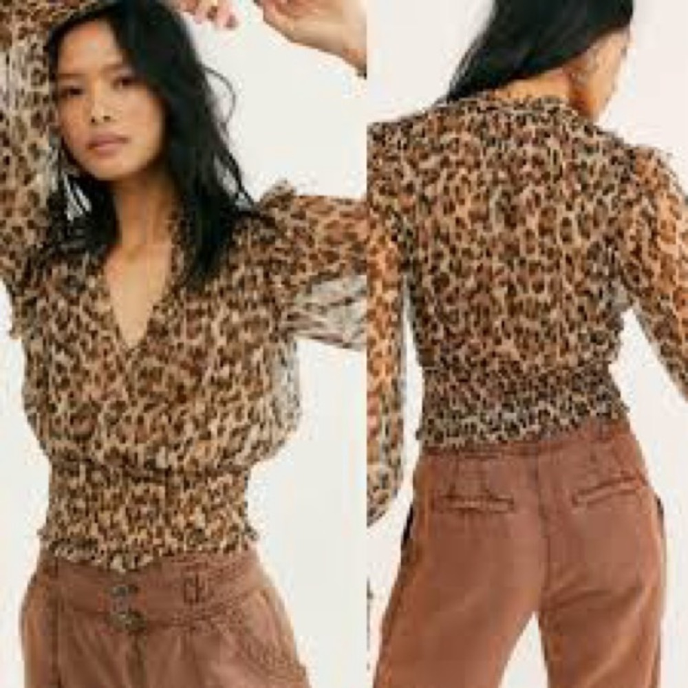 Free people Twyla top in leopard